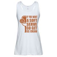 Funny Pickleball If You Want Soft Serve Go Get Ice Cream  Ladies Essential Flowy Tank