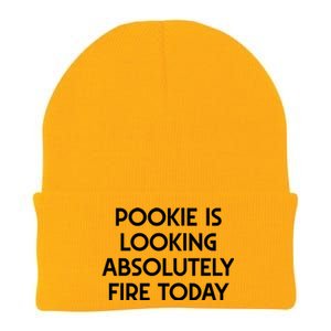 Funny Pookie Is Looking Absolutely Fire Today Knit Cap Winter Beanie