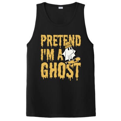 Funny Pretend I’M A Ghost Skateboard Cute Halloween Gift PosiCharge Competitor Tank