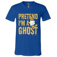 Funny Pretend I’M A Ghost Skateboard Cute Halloween Gift V-Neck T-Shirt