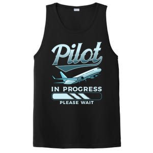 Funny Pilot In Progress Please Wait Airplane Piloting Gift PosiCharge Competitor Tank