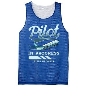 Funny Pilot In Progress Please Wait Airplane Piloting Gift Mesh Reversible Basketball Jersey Tank