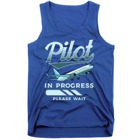 Funny Pilot In Progress Please Wait Airplane Piloting Gift Tank Top