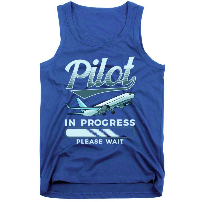 Funny Pilot In Progress Please Wait Airplane Piloting Gift Tank Top