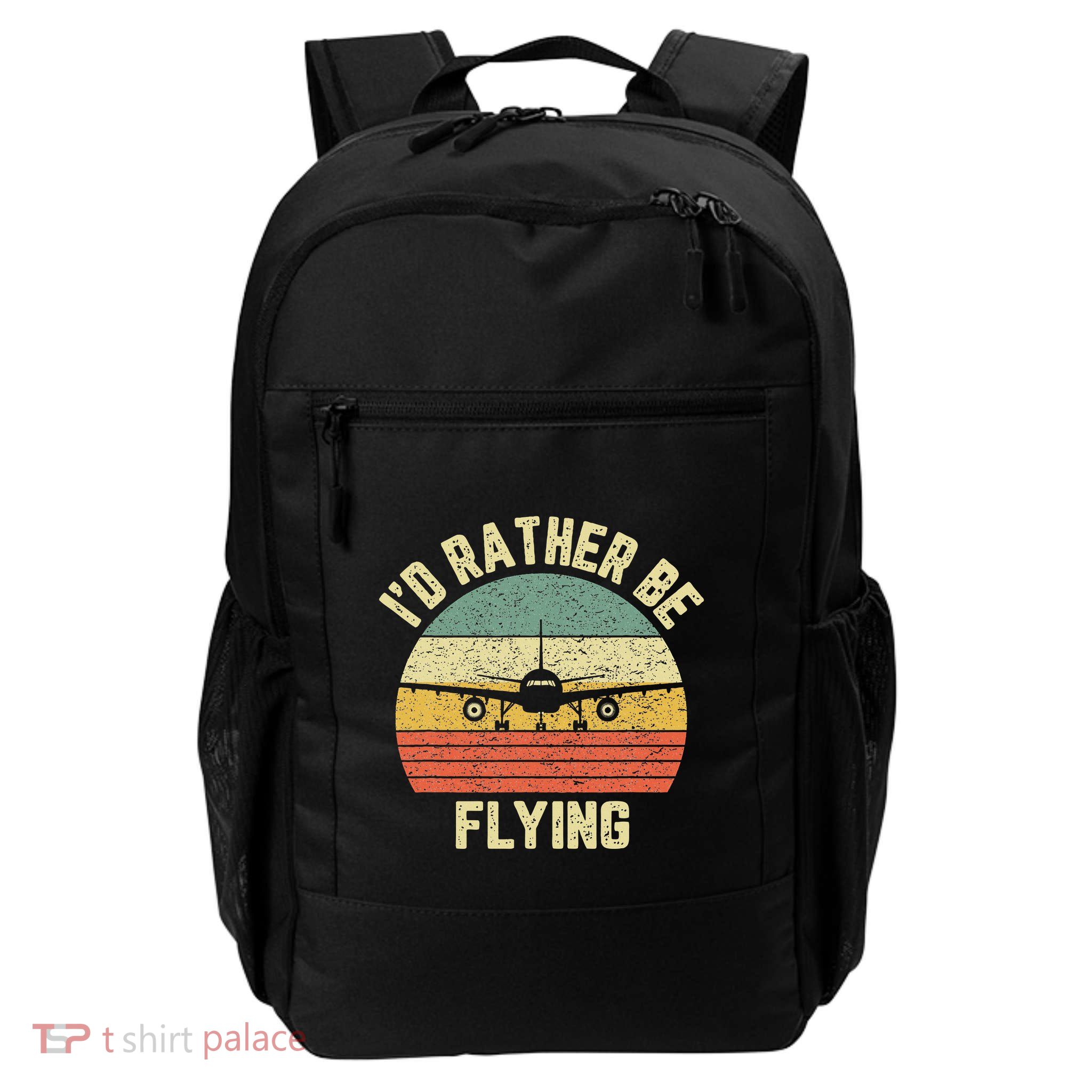 Funny Pilot ID Rather Be Flying Airplane Pilot Gift Daily Commute Backpack