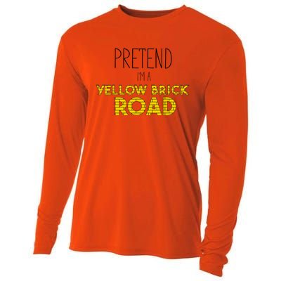 Funny Pretend IM A Yellow Brick Road Cooling Performance Long Sleeve Crew