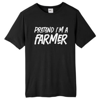 funny Pretend I'm A farmer Costume Halloween Lazy Tall Fusion ChromaSoft Performance T-Shirt