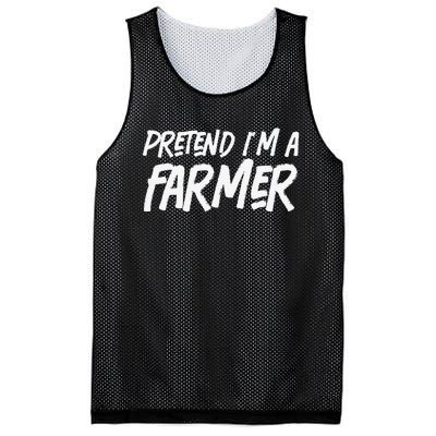 funny Pretend I'm A farmer Costume Halloween Lazy Mesh Reversible Basketball Jersey Tank