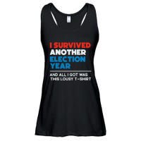 Funny Political I Survived Another 2024 Election President Ladies Essential Flowy Tank