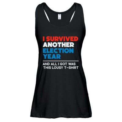 Funny Political I Survived Another 2024 Election President Ladies Essential Flowy Tank