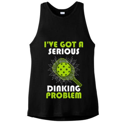 Funny Pickleball IVe Got A Serious Dinking Problem Ladies PosiCharge Tri-Blend Wicking Tank
