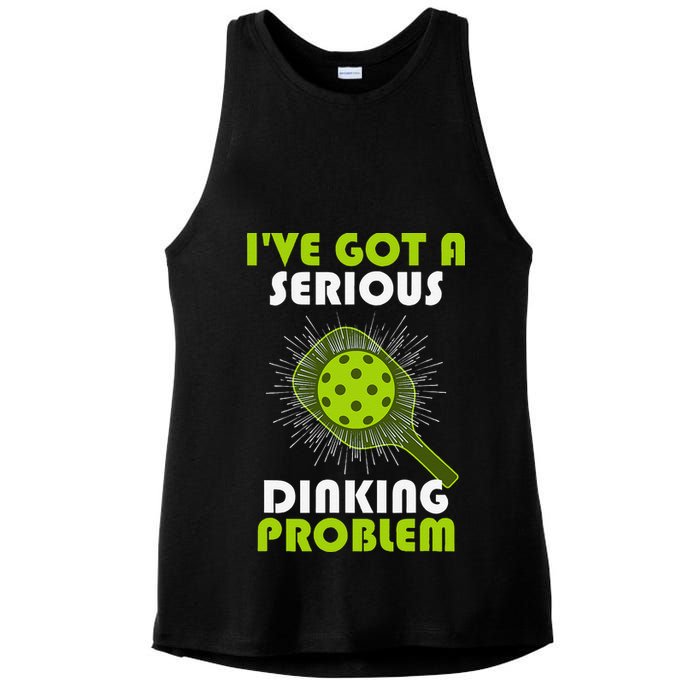 Funny Pickleball IVe Got A Serious Dinking Problem Ladies PosiCharge Tri-Blend Wicking Tank