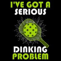 Funny Pickleball IVe Got A Serious Dinking Problem Wool Snapback Cap