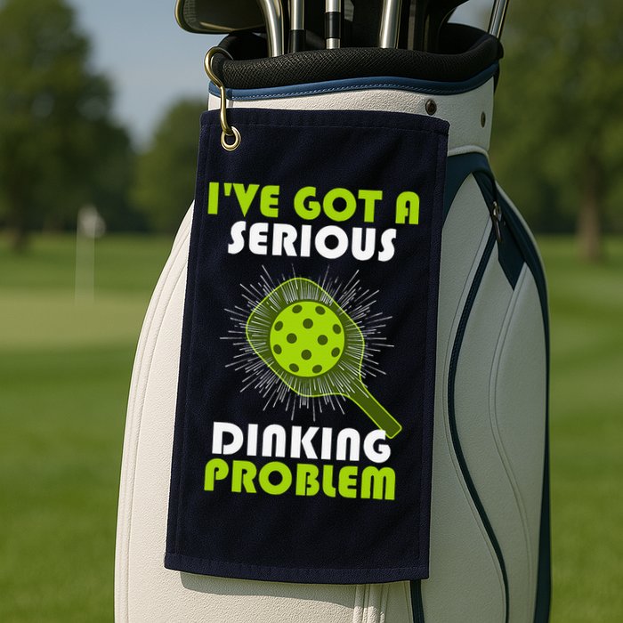 Funny Pickleball IVe Got A Serious Dinking Problem Golf Towel