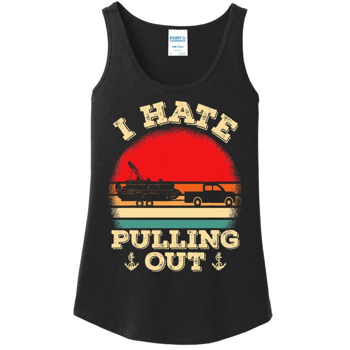 Funny Pontooning I Hate Pulling Pontoon Captain Boating Ladies Essential Tank