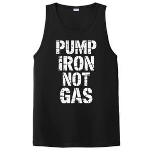 Funny Pump Iron Not Gas Gym Fitness Pun PosiCharge Competitor Tank