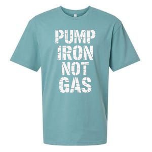 Funny Pump Iron Not Gas Gym Fitness Pun Sueded Cloud Jersey T-Shirt