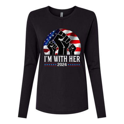 Fist Pump IM With Her Kamala Harris 2024 For President Womens Cotton Relaxed Long Sleeve T-Shirt