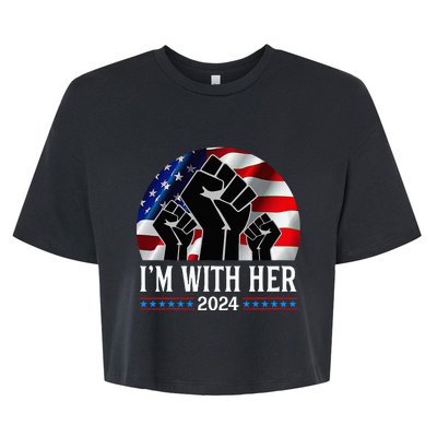 Fist Pump IM With Her Kamala Harris 2024 For President Bella+Canvas Jersey Crop Tee