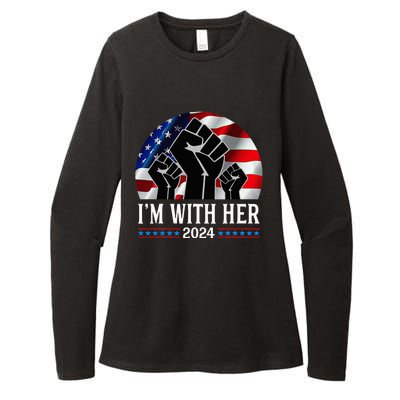 Fist Pump IM With Her Kamala Harris 2024 For President Womens CVC Long Sleeve Shirt