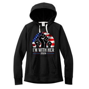 Fist Pump IM With Her Kamala Harris 2024 For President Women's Fleece Hoodie