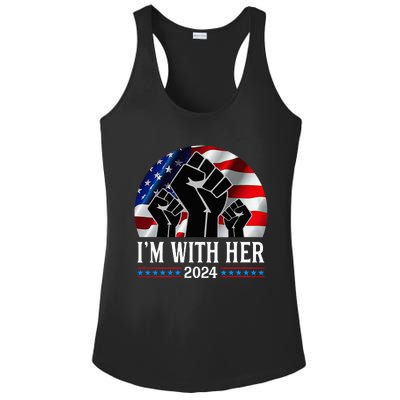 Fist Pump IM With Her Kamala Harris 2024 For President Ladies PosiCharge Competitor Racerback Tank