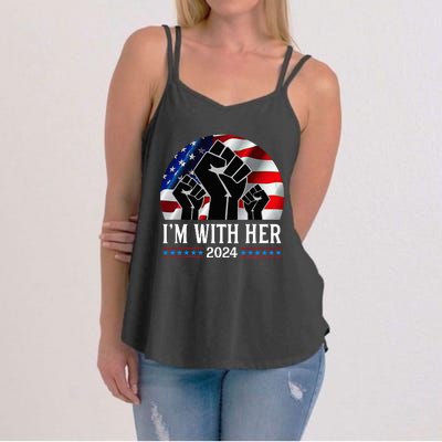 Fist Pump IM With Her Kamala Harris 2024 For President Women's Strappy Tank