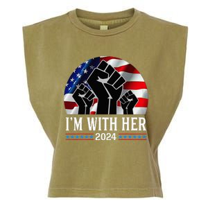 Fist Pump IM With Her Kamala Harris 2024 For President Garment-Dyed Women's Muscle Tee