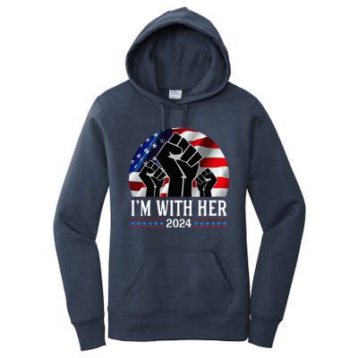 Fist Pump IM With Her Kamala Harris 2024 For President Women's Pullover Hoodie