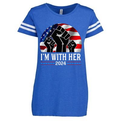 Fist Pump IM With Her Kamala Harris 2024 For President Enza Ladies Jersey Football T-Shirt