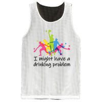 Funny Pickleball I Might Have A Dinking Problem Father's Day Premium Mesh Reversible Basketball Jersey Tank