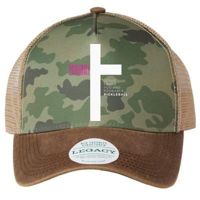 Funny Pickleball Jesus Cross Dink Shot Legend Paddle Pickler Legacy Tie Dye Trucker Hat