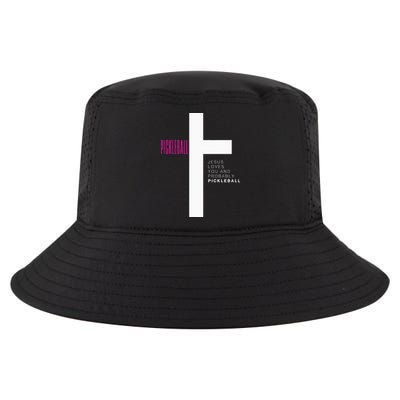 Funny Pickleball Jesus Cross Dink Shot Legend Paddle Pickler Cool Comfort Performance Bucket Hat