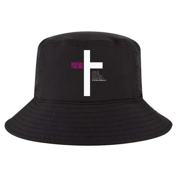Funny Pickleball Jesus Cross Dink Shot Legend Paddle Pickler Cool Comfort Performance Bucket Hat