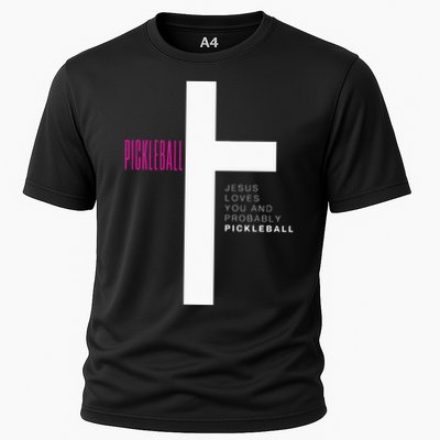 Funny Pickleball Jesus Cross Dink Shot Legend Paddle Pickler Performance Shirt