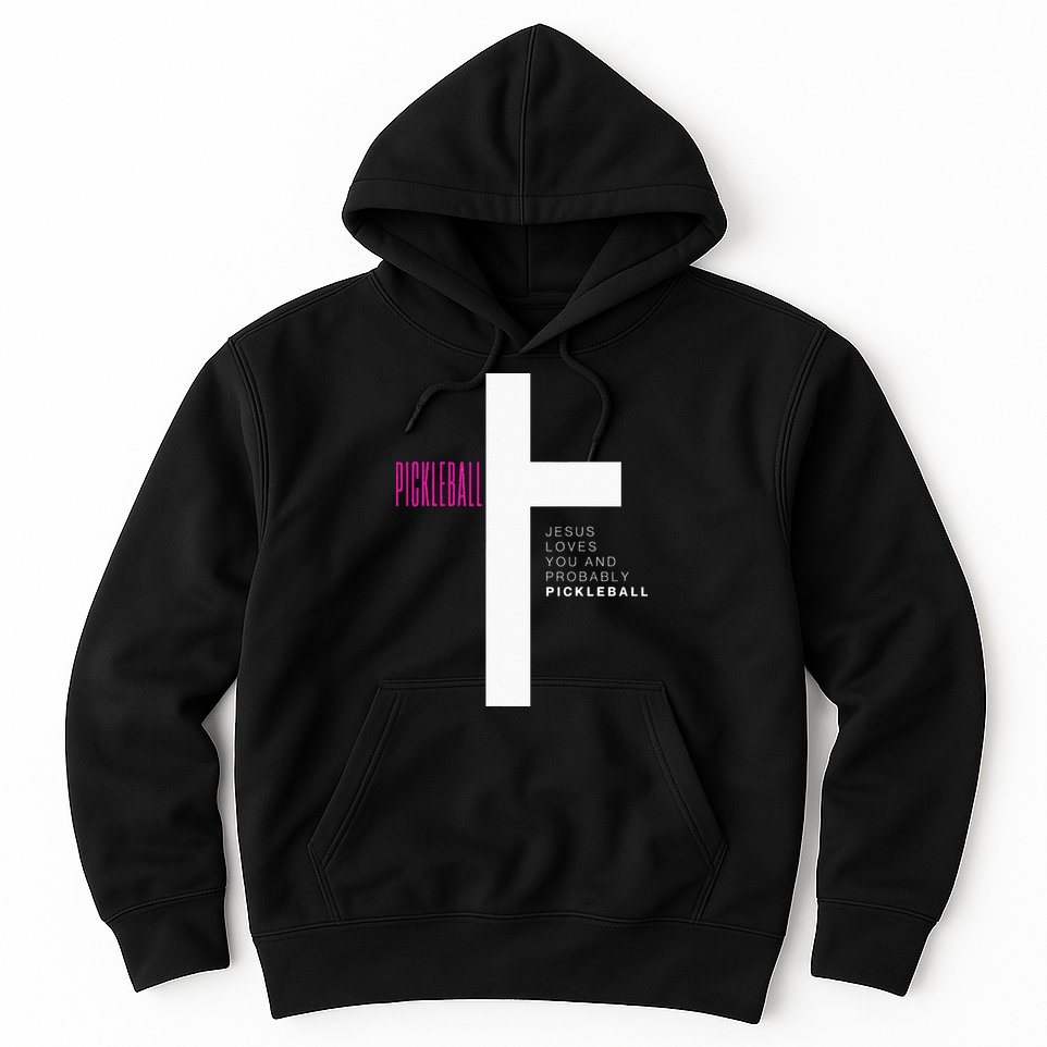 Funny Pickleball Jesus Cross Dink Shot Legend Paddle Pickler Hoodie