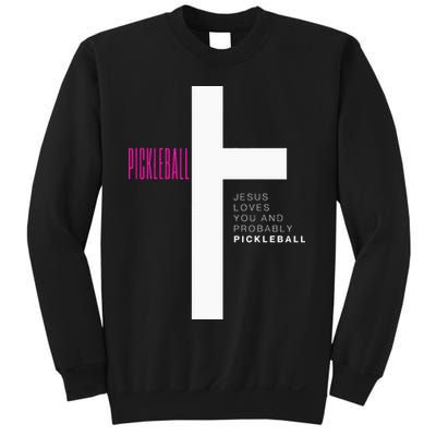 Funny Pickleball Jesus Cross Dink Shot Legend Paddle Pickler Sweatshirt