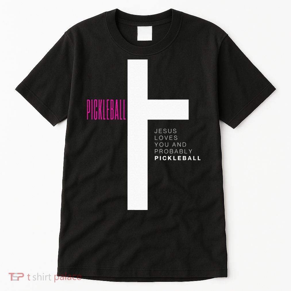 Funny Pickleball Jesus Cross Dink Shot Legend Paddle Pickler Tall T-Shirt