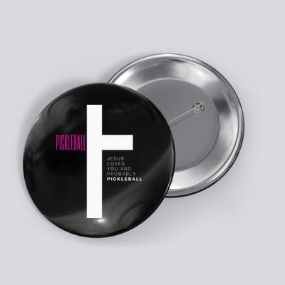 Funny Pickleball Jesus Cross Dink Shot Legend Paddle Pickler Button