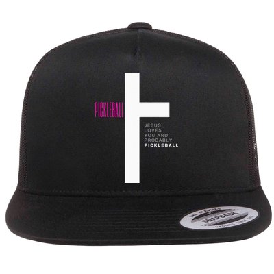 Funny Pickleball Jesus Cross Dink Shot Legend Paddle Pickler Flatbill Hat