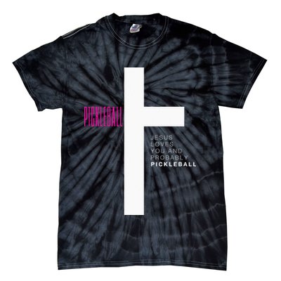 Funny Pickleball Jesus Cross Dink Shot Legend Paddle Pickler Tie-Dye T-Shirt