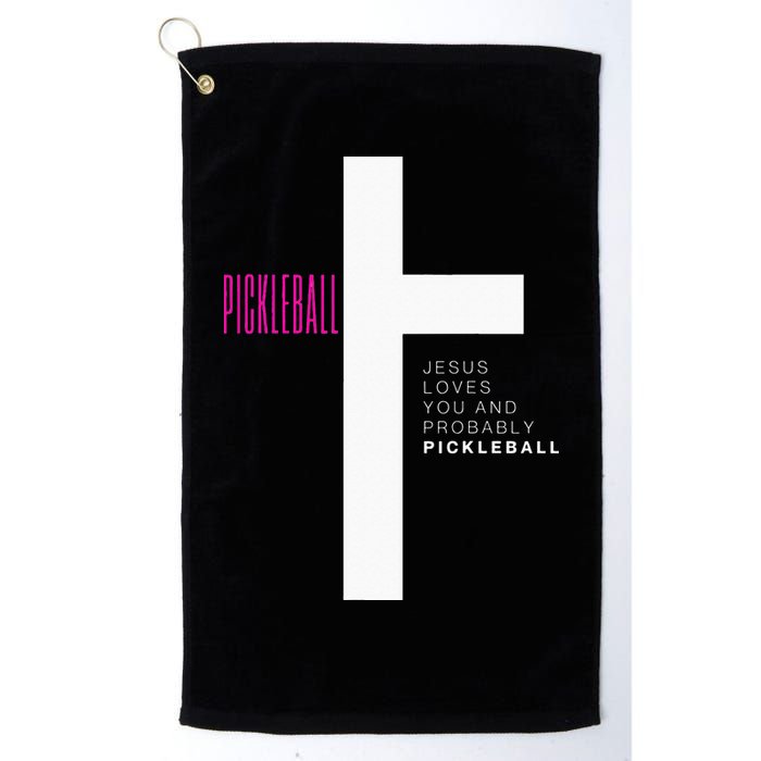 Funny Pickleball Jesus Cross Dink Shot Legend Paddle Pickler Golf Towel