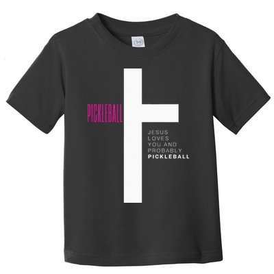 Funny Pickleball Jesus Cross Dink Shot Legend Paddle Pickler Toddler T-Shirt