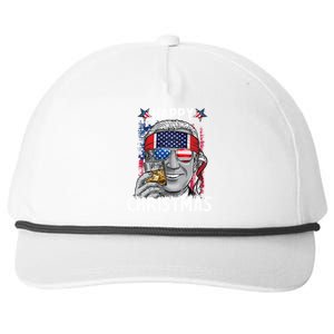 Funny Patriotic Joe Biden Happy Christmas 4th Of July Usa Gift Snapback Five-Panel Rope Hat