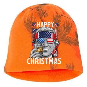 Funny Patriotic Joe Biden Happy Christmas 4th Of July Usa Gift Kati - Camo Knit Beanie