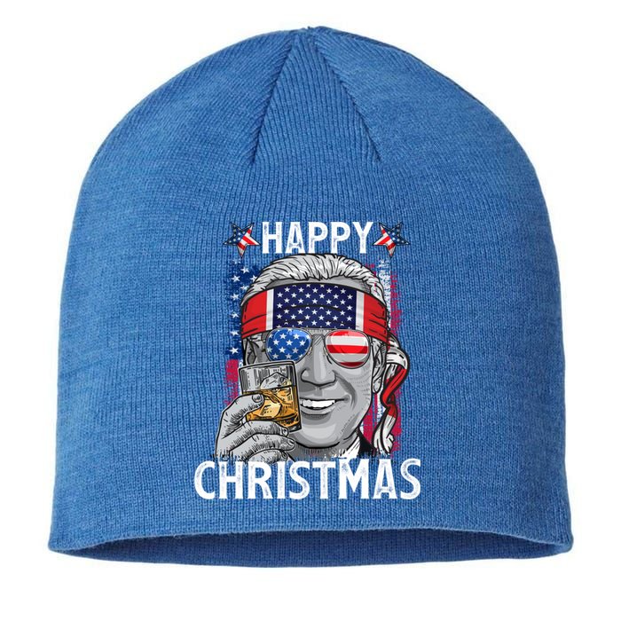 Funny Patriotic Joe Biden Happy Christmas 4th Of July Usa Gift Sustainable Beanie