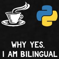 Funny Python Java Programmer Bilingual Coder Gift Tee Ladies PosiCharge Tri-Blend Wicking Tank