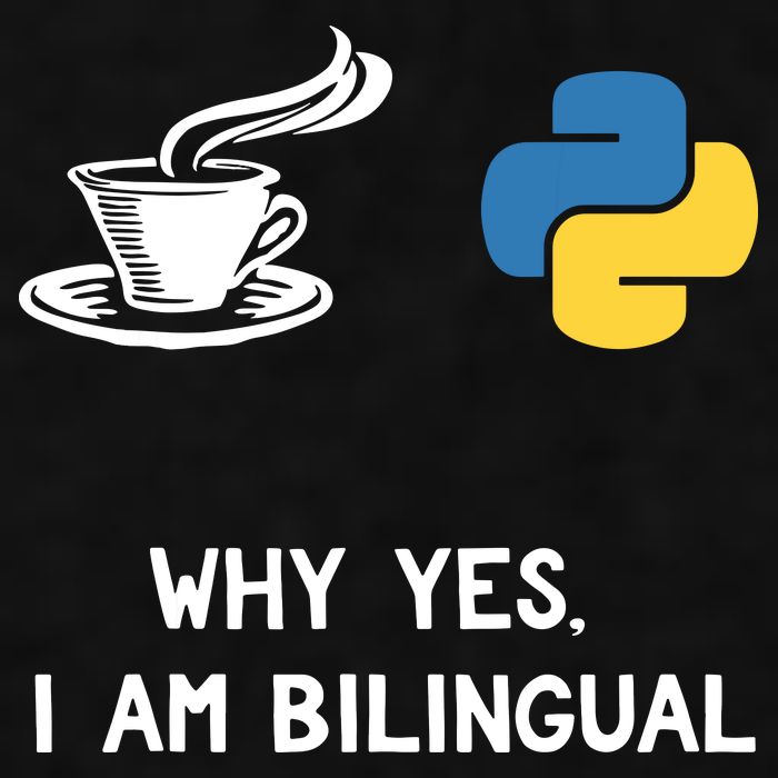Funny Python Java Programmer Bilingual Coder Gift Tee Ladies PosiCharge Tri-Blend Wicking Tank