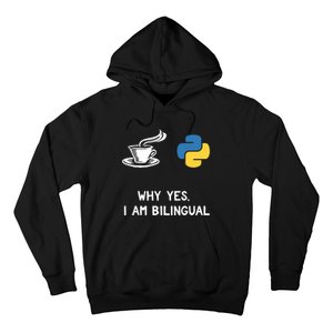 Funny Python Java Programmer Bilingual Coder Gift Tee Hoodie