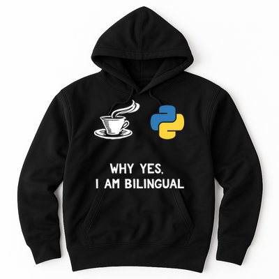 Funny Python Java Programmer Bilingual Coder Gift Tee Hoodie